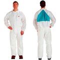 3M 3M„¢ Disposable Coverall, Knit Cuffs, Attached Hood, White, Medium, 4520-BLK-M, 25/Case 7000088987